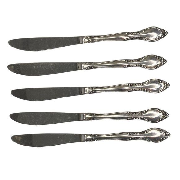 Vintage Imperial NORMANDY Stainless Flatware Knives 5 Pieces - Picture 5 of 5